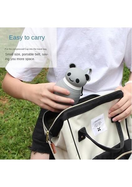 600ML Karikatür Silikon Katlanır Suluk (Yurt Dışından) fırsatları