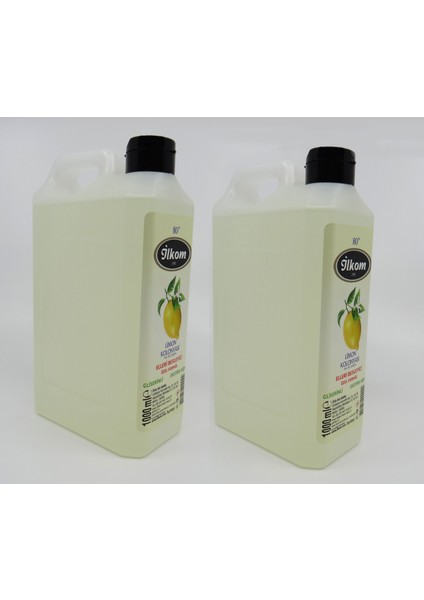 Ilkom 80° 1000 ml Limon Kolonyası 2'li Set