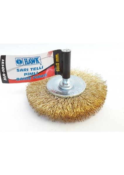 Hawk HA10131 Pimli Sarı Tel Daire Fırça 60X8 mm