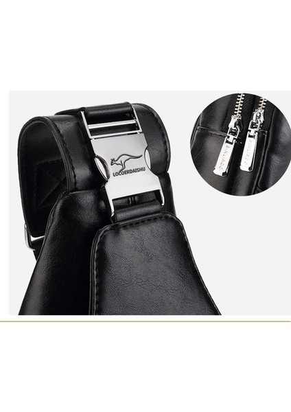 USB Portlu Omuz Çantası - Kahverengi (Yurt Dışından)