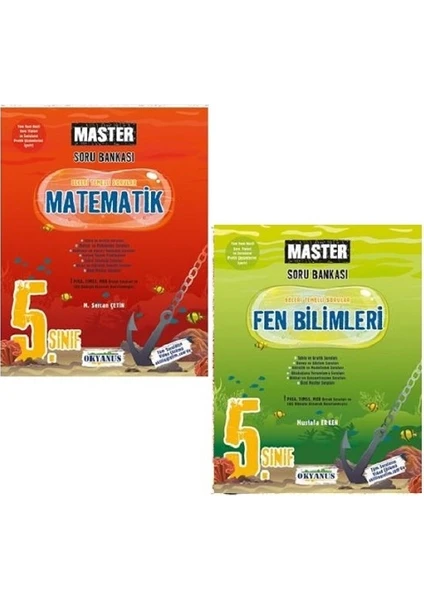 Okyanus Yayınları 5. Sınıf Master Fen Bilimleri Soru Bankası+5. Sınıf Master Matematik Soru Bankası