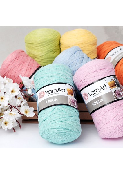 YarnArt ribbon ip, spring  754  Sarı