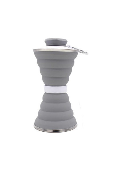 500ML Yaratıcı Silikon Katlanır Geri Çekilebilir Su Şişesi (Yurt Dışından)