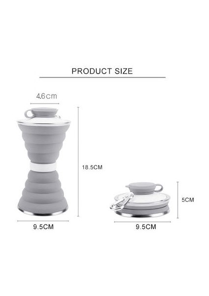 500ML Yaratıcı Silikon Katlanır Geri Çekilebilir Su Şişesi (Yurt Dışından) fiyatları