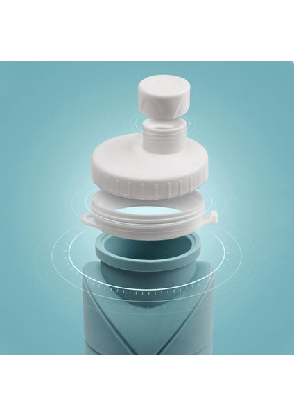 600ML Gıda Sınıfı Kalınlaştırılmış Silikon Katlanır Su Şişesi (Yurt Dışından) indirimleri