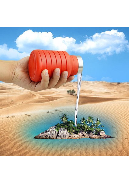 600ML Yaratıcı Geri Çekilebilir Katlanır Su Şişesi (Yurt Dışından) fırsatları