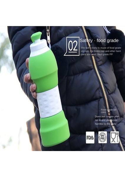 500ML Silikon Katlanabilir Suluk (Yurt Dışından)