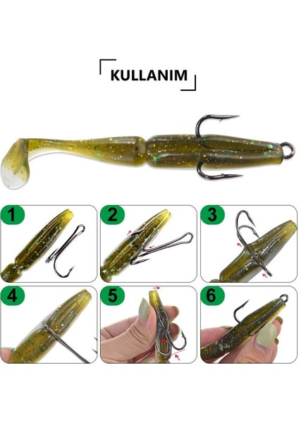 Yüksek Karbonlu Çelik İkili Balıkçılık Olta İğnesi