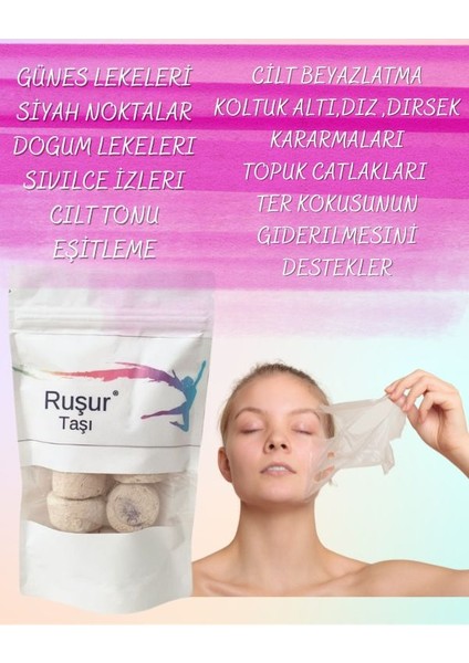 Ruşur Taşı 8'li + Lavanta Özlü Ruşur Sabunu Doypack modelleri