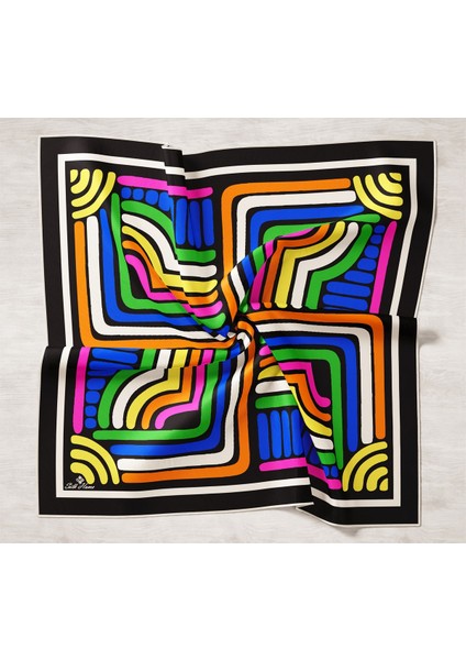 %100 Twill Ipek Eşarp 11382-03