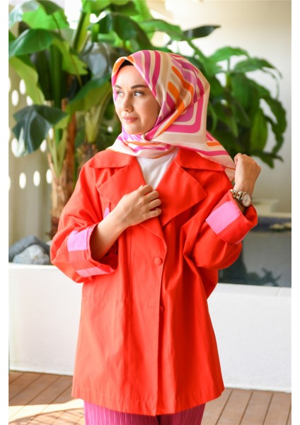 %100 Twill Ipek Eşarp 11382-13