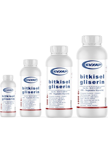 Bitkisel Gliserin Gıda Tipi 500 gr (400 Ml) fiyatları