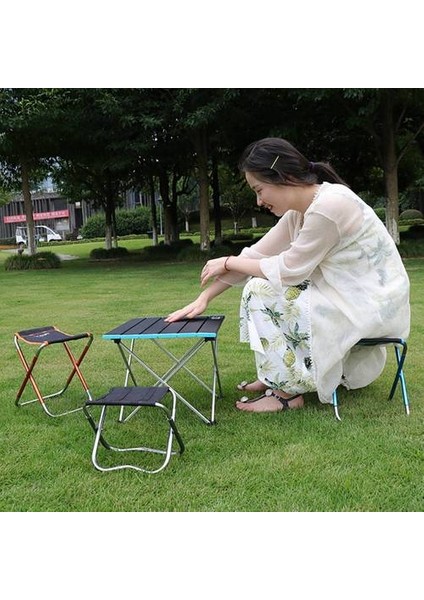 Barbekü Kamp Taşınabilir Katlanır Sandalye, Outdoor Mini Alüminyum Alaşım Küçük Mazar (Yurt Dışından)