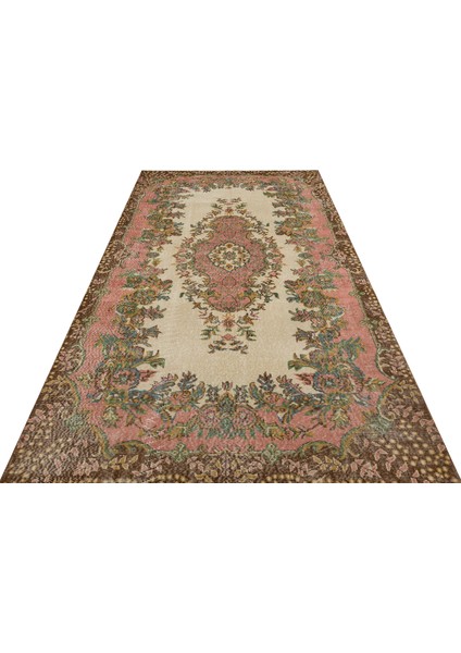 Gerçek El Dokuma Eskitme Vintage Halı 165 x 267 cm 9167