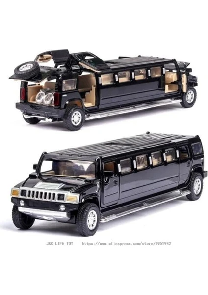 Yüksek Simülasyon 1:32 Alaşım Hummer Limuzin Metal Diecast Araba Modeli Geri Çekim Yanıp Sönen Müzikal Çocuk Oyuncak Araçlar Noel Hediyesi | Diecasts oyuncak Araçlar (Yurt Dışından)