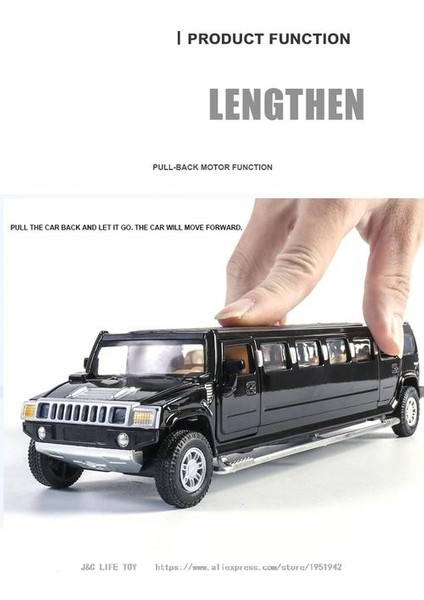 Yüksek Simülasyon 1:32 Alaşım Hummer Limuzin Metal Diecast Araba Modeli Geri Çekim Yanıp Sönen Müzikal Çocuk Oyuncak Araçlar Noel Hediyesi | Diecasts oyuncak Araçlar (Yurt Dışından)