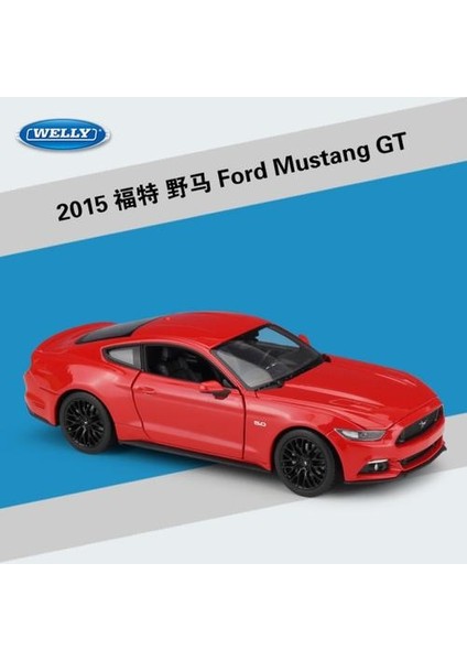 Welly 1:24 2015 Ford Mustang Gt Alaşımlı Araba Modeli Diecasts oyuncak Araçlar Toplamak Hediyeler Uzaktan Kumanda Tipi Taşıma Oyuncak | Diecasts oyuncak Araçlar (Yurt Dışından)