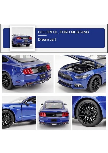 Welly 1:24 2015 Ford Mustang Gt Alaşımlı Araba Modeli Diecasts oyuncak Araçlar Toplamak Hediyeler Uzaktan Kumanda Tipi Taşıma Oyuncak | Diecasts oyuncak Araçlar (Yurt Dışından)