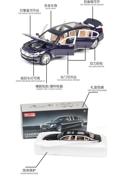 1:24 Oyuncak Araba Mükemmel Kalite 760LI Metal Araba Oyuncak Alaşımlı Araba Diecasts oyuncak Araçlar Araba Modeli Oyuncaklar Çocuklar Için | Diecasts oyuncak Araçlar (Yurt Dışından) fırsatları