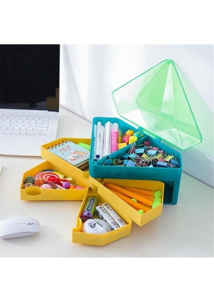 Plastik Saklama Kutusu, Kırtasiye Depolama Kutusu Için Bölünmüş Renk Çekmece Tipi Fan (Yurt Dışından) modelleri