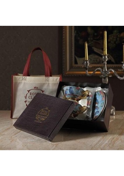 Pastoral Stil Öğleden Sonra Çay Bardağı Avrupa Kemik Çini Kahve Fincanı Yaratıcı Retro Altın Jant Kupası ve Tabağı Seti Güzel Hediye | Donanım Takımları (Yurt Dışından)