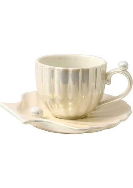 Sevimli Yaratıcı Porselen Fincan ve Tabağı Seramik Basit Çay Setleri Modern Tasarım Kahve Süt Suyu Su Bardağı Kafe | Kupalar (Yurt Dışından)