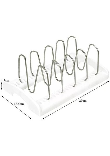 Ayarlanabilir Paslanmaz Çelik Pot Kapak Depolama Raf Kesme Kurulu Tutucu Mutfak Organizatör Pan Standı Yaratıcı Doğrama Kurulu Raf | Raflar ve sahipler (Gümüş) (Yurt Dışından)