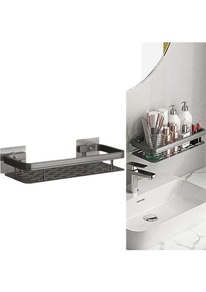 Banyo Raf Alanı Alüminyum Duvara Monte Ev Otel Evrensel Aksesuarları Duş Depolama Paslanmaz Basit Modern Mutfak Rafı | Banyo Rafları (Yurt Dışından) fırsatları