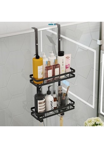 Paslanmaz Çelik Banyo Depolama Raf Duvar Asılı 2 Katmanlı Duş Jel Çerçeve Delik Ücretsiz Kapı Asılı Sepet Banyo Depolama Raf | Banyo Rafları (Yurt Dışından) modelleri