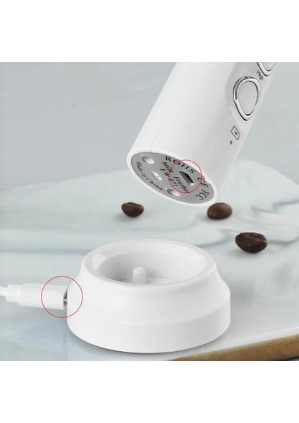 USB Elektrikli Süt Frother 3 Hızlar Cappuccino Kahve Foamer 3 Çırpma El Yumurta Çırpıcı Sıcak Çikolata Latte Içecek Mikser Blender | Yumurta Çırpıcı (Yurt Dışından)
