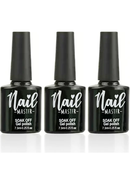 Nail Master Kalıcı Oje Protez Tırnak Top Coat Base Coat Primer 3lü Set