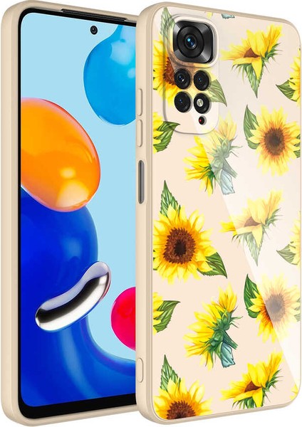 Xiaomi Redmi Note 11 Pro 5g Kılıf Kamera Korumalı Desenli Arka Yüzey Içi Kadife Sert Silikon Epoksi Kapak No2 Sarı - Yeşil