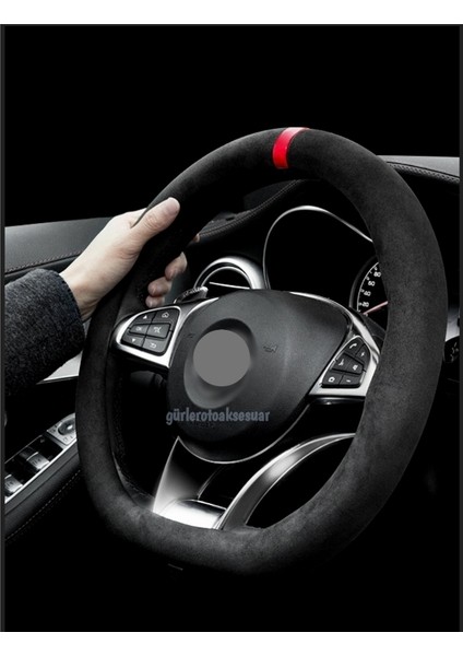 Vw Golf 5 Dikmeli Direksiyon Kılıfı Alkantra Kırmızı Yüzüklü modelleri