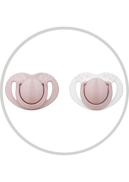 Sterilizasyon & Saklama Kutulu 2li Ortodondik Emzik 12 Ay+ Powder Pink