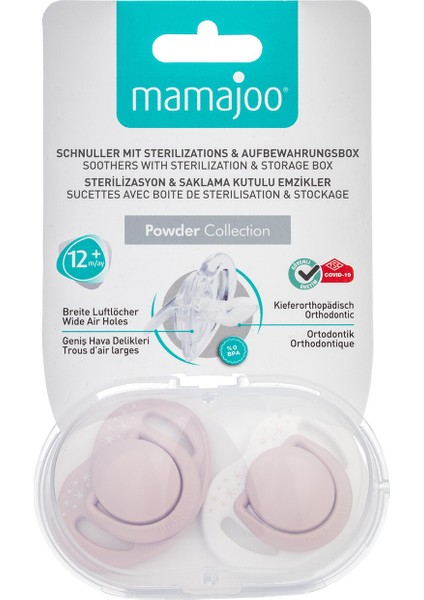 Sterilizasyon & Saklama Kutulu 2li Ortodondik Emzik 12 Ay+ Powder Pink indirimleri