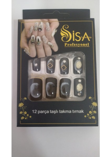 Cosmetics Taşlı Takma Tırnak