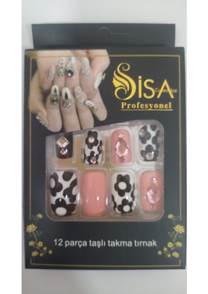 Cosmetics Taşlı Takma Tırnak