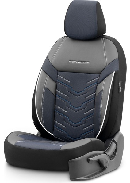 Yeni Reflective Design Premium Stitch Tech Oto Koltuk Kılıfı Tam Set