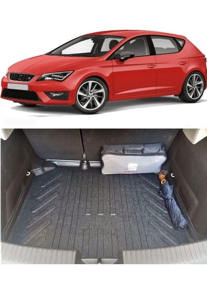 Seat Leon Bagaj Havuzu 2013-2020 Özel Üretim Kokusuz 3D Kauçuk