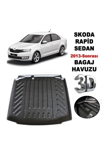 2012 Skoda Rapid Sedan Bagaj Havuzu Uyumlu Kauçuk