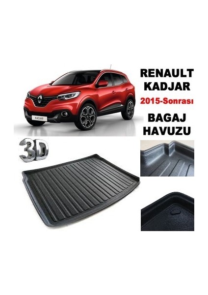 2020 Renault Kadjar Bagaj Havuzu Tam Uyumlu Kauçuk