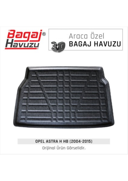 2013 Opel Astra J Sedan Bagaj Havuzu Ince Stepne 3D Uyumlu Model