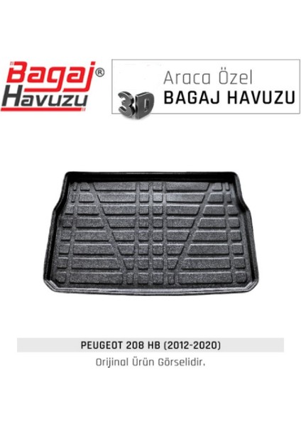 2013 Peugeot 208 Bagaj Havuzu Uyumlu 3D Model Kokusuz Kauçuk fiyatları