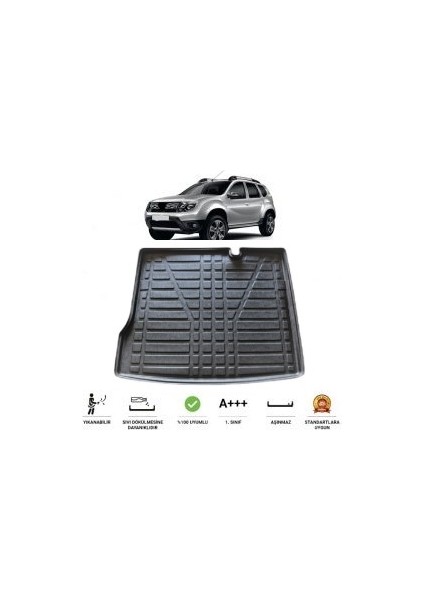 2014 Dacia Duster 4x2 Bagaj Havuzu Kauçuk Kokusuz