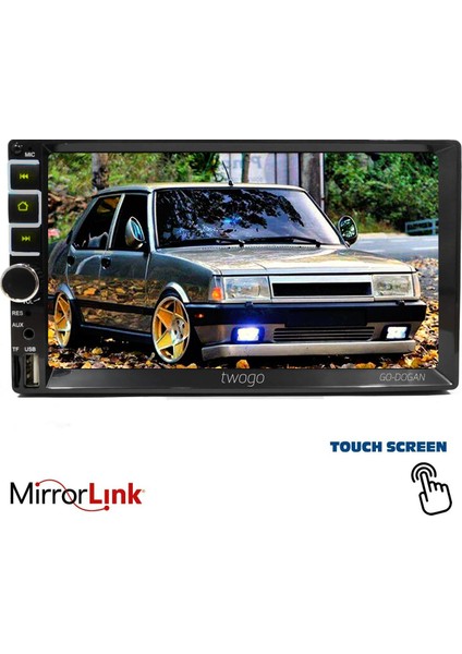 Double Teyp 7 4X50W Mirrorlink Bt/usb/sd/mp5/aux/fm Kameralı Tofas Seri Twogo Go-Dogan fiyatları