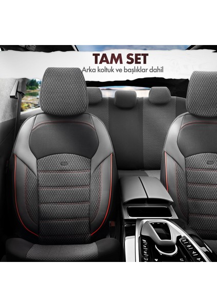 Yeni Nova Design Özel Pamuklu Kumaş Oto Koltuk Kılıfı Tam Set modelleri