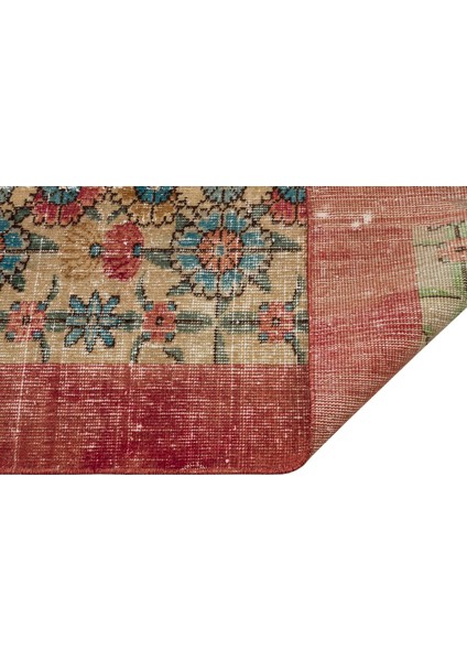 Klasik Modern Vintage Eskitme El Dokuma Halı 114 x 210 cm 9204