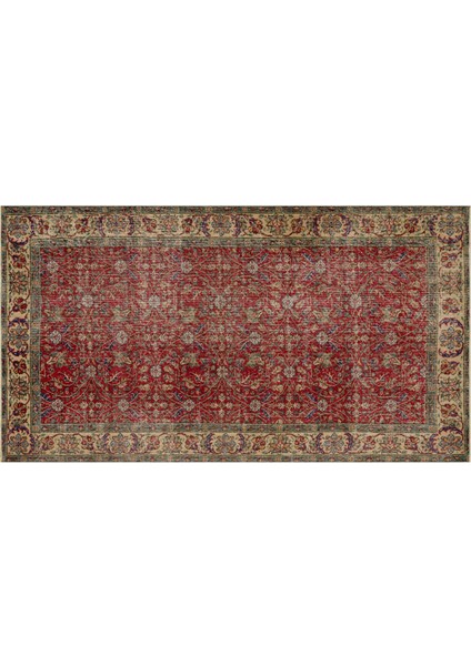 Eşsiz Anadolu Vintage Eskitme El Dokuma Halı 137 x 249 cm 9209