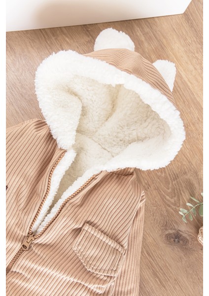 Kapüşonlu Kadife Içi Peluş Welsoft Erkek Bebek Tulum fiyatları