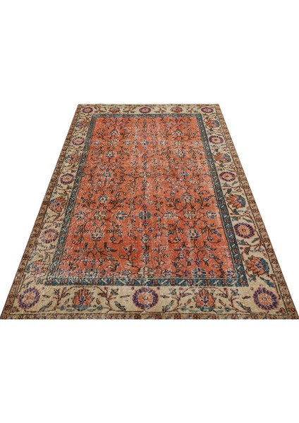 Eşsiz Anadolu Vintage Eskitme El Dokuma Halı 136 x 228 cm 9213